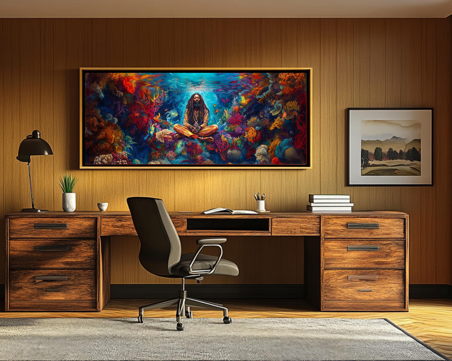 Rasta Meditation Black Art Afrocentric Caribbean Wall Decor