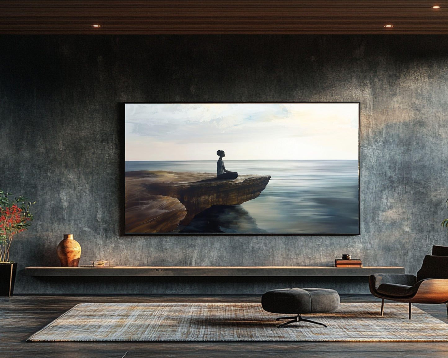 Ocean Meditation Black Woman African American Wall Art