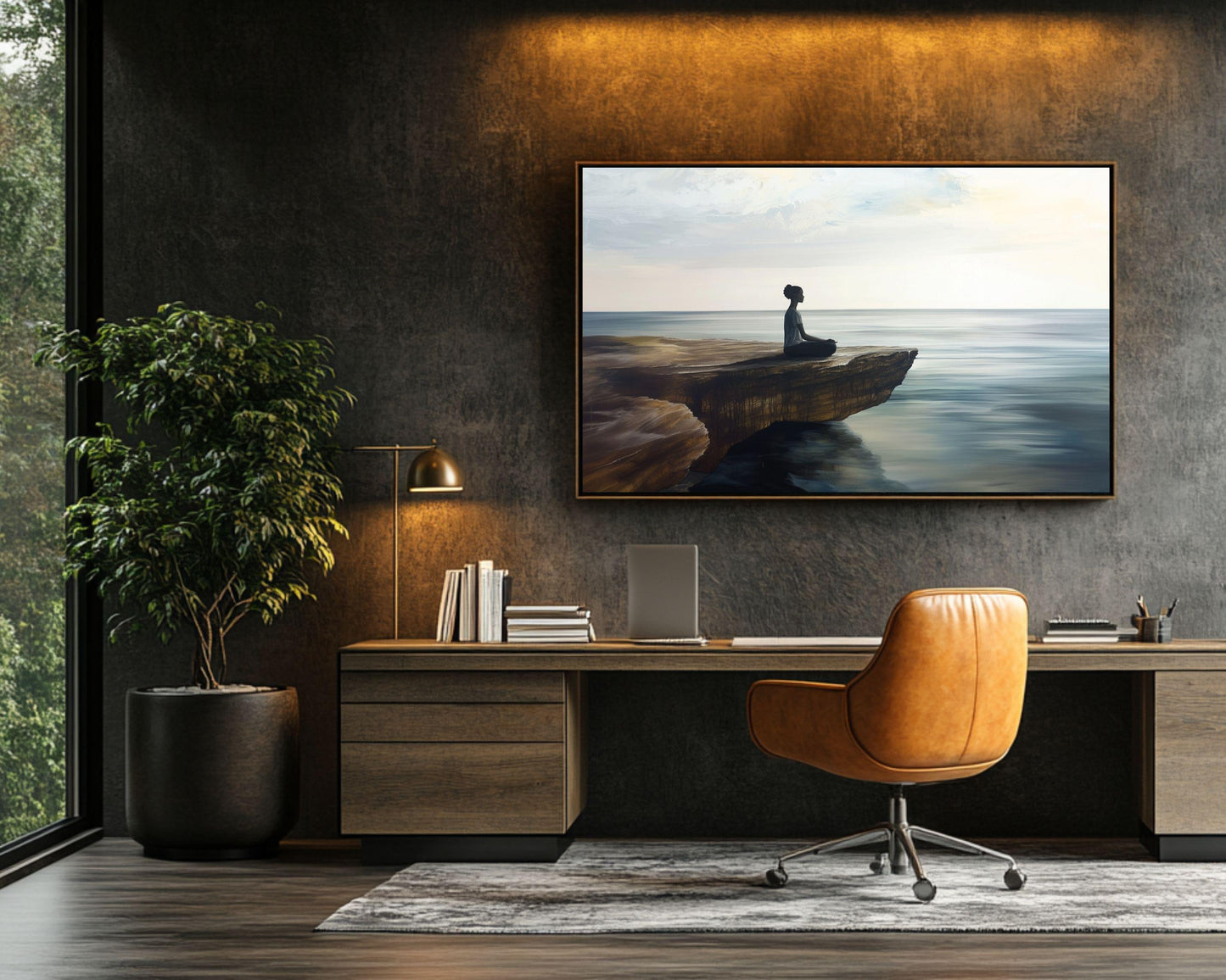 Ocean Meditation Black Woman African American Wall Art