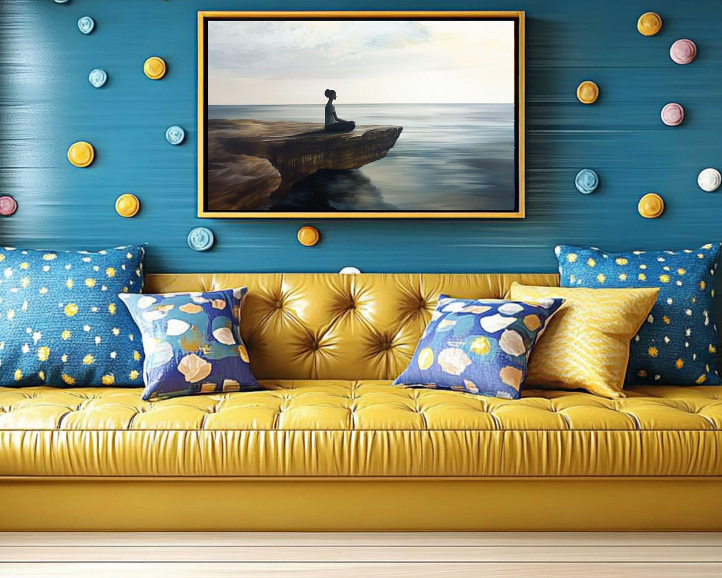 Ocean Meditation Black Woman African American Wall Art