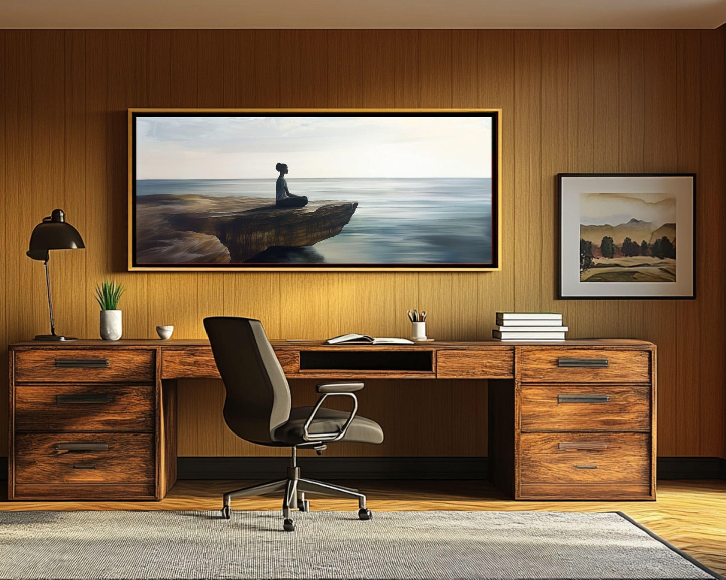 Ocean Meditation Black Woman African American Wall Art