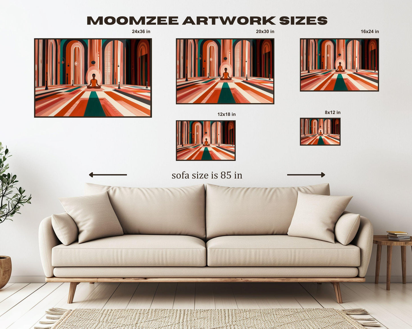 Modern Meditative Abstract African American Wall Art Canvas