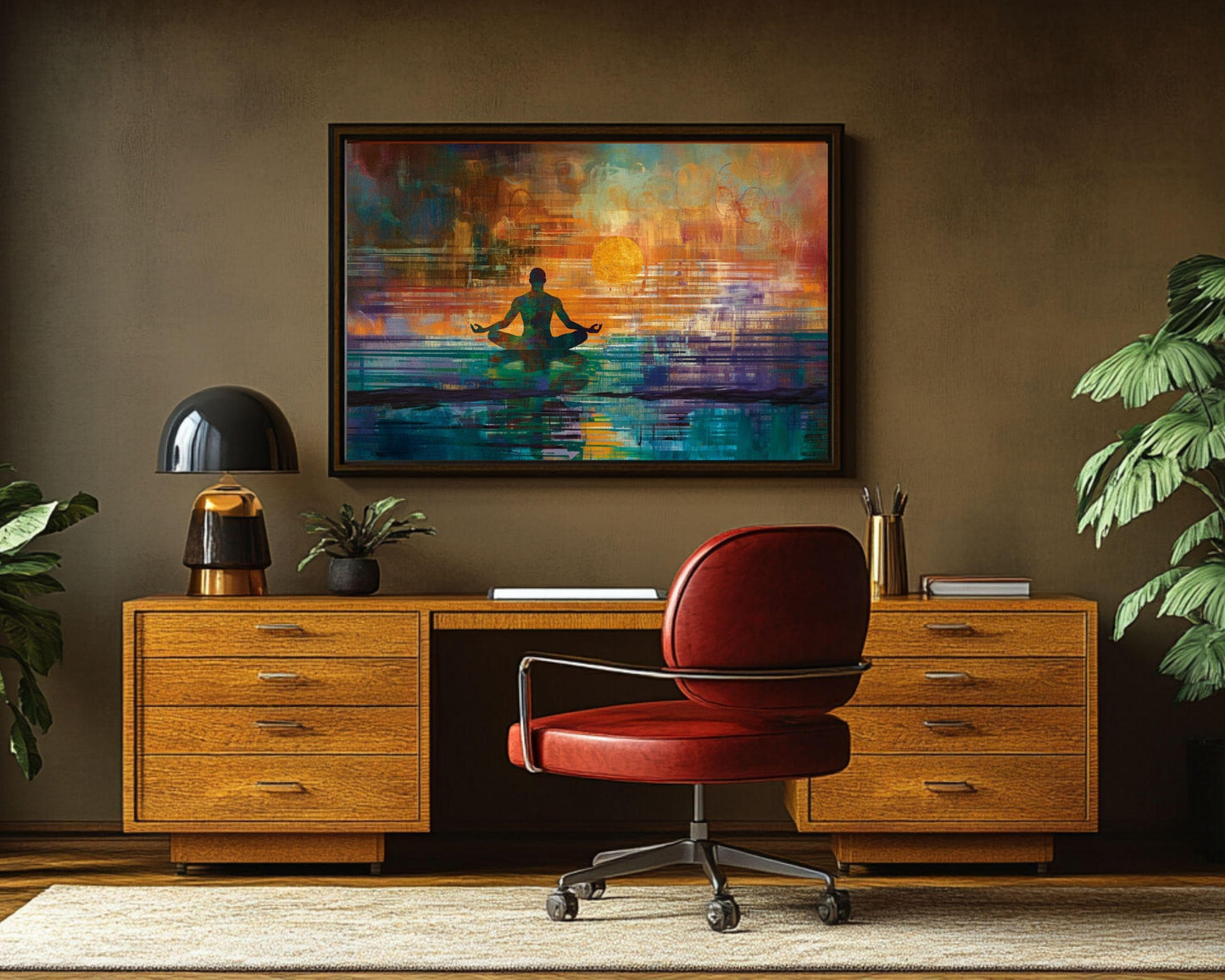 Sunset Meditation African American Wall Art