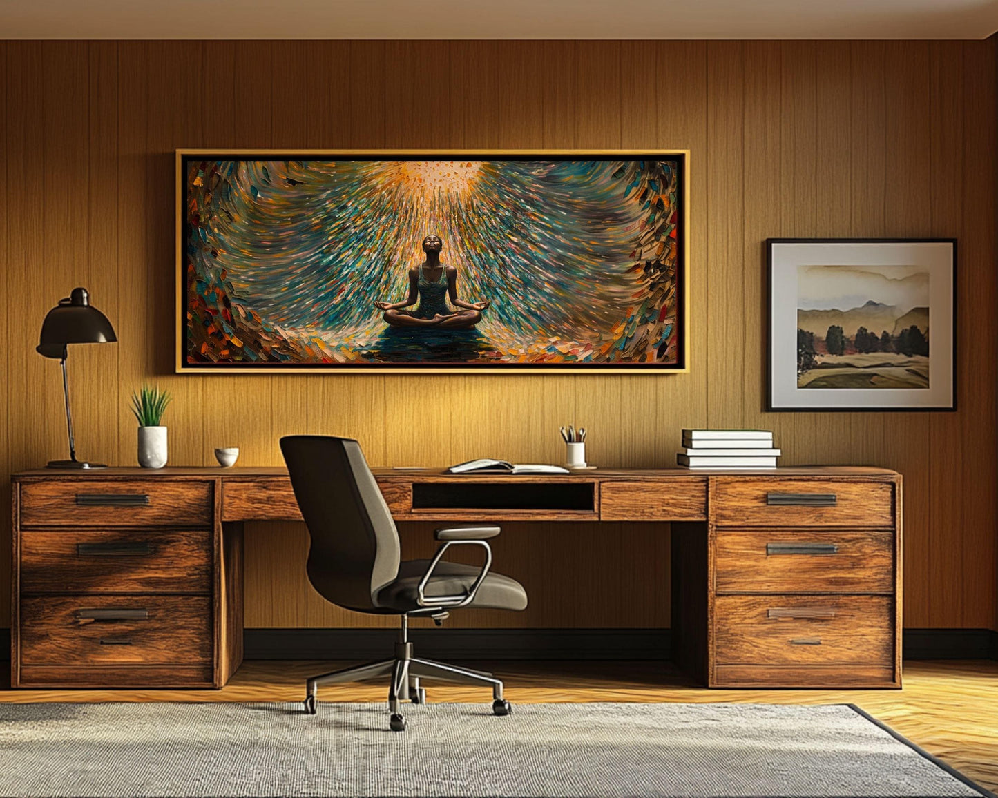 Black Woman Meditation Canvas Art African American Decor