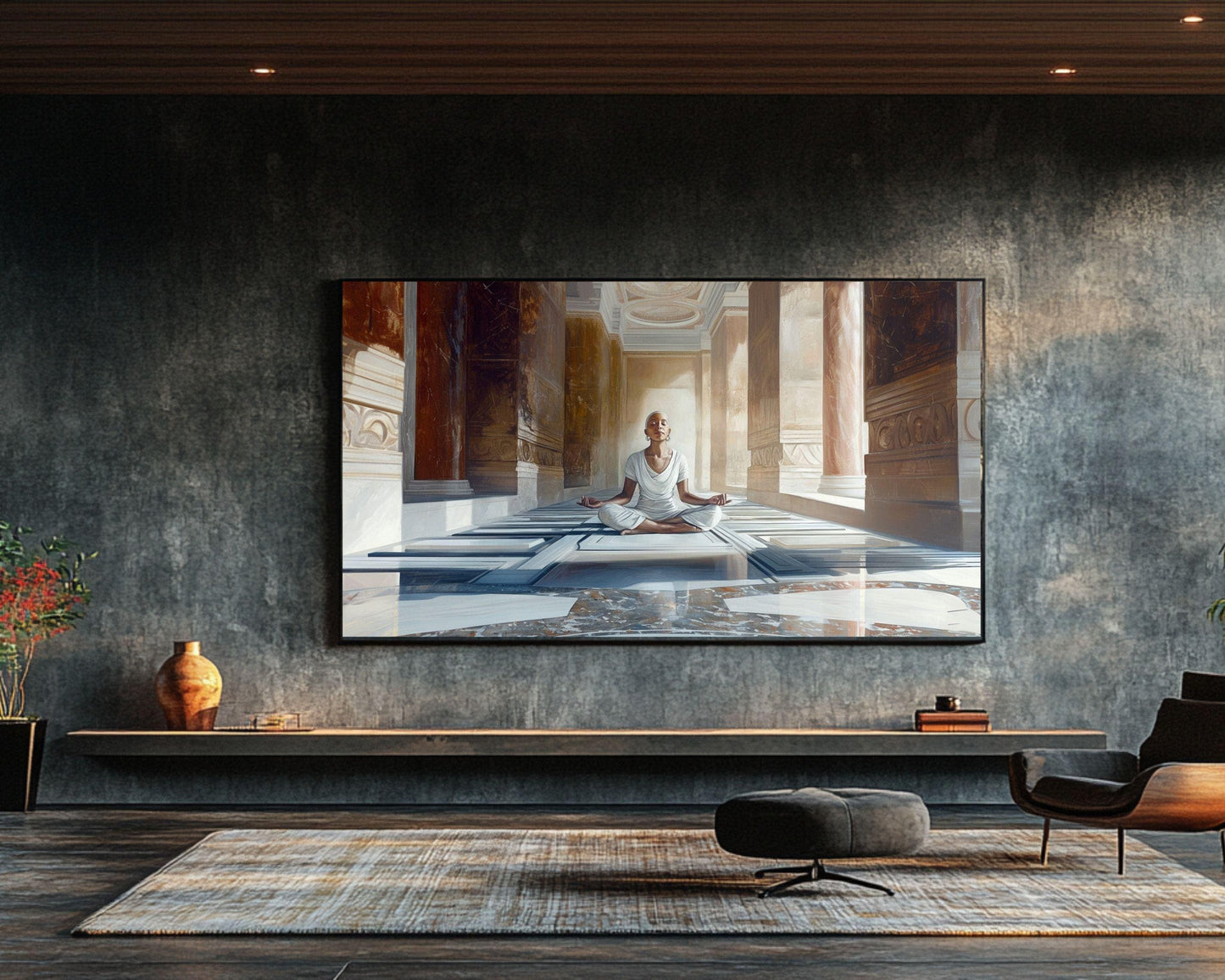 Elegant Black Woman Meditation African American Wall Art