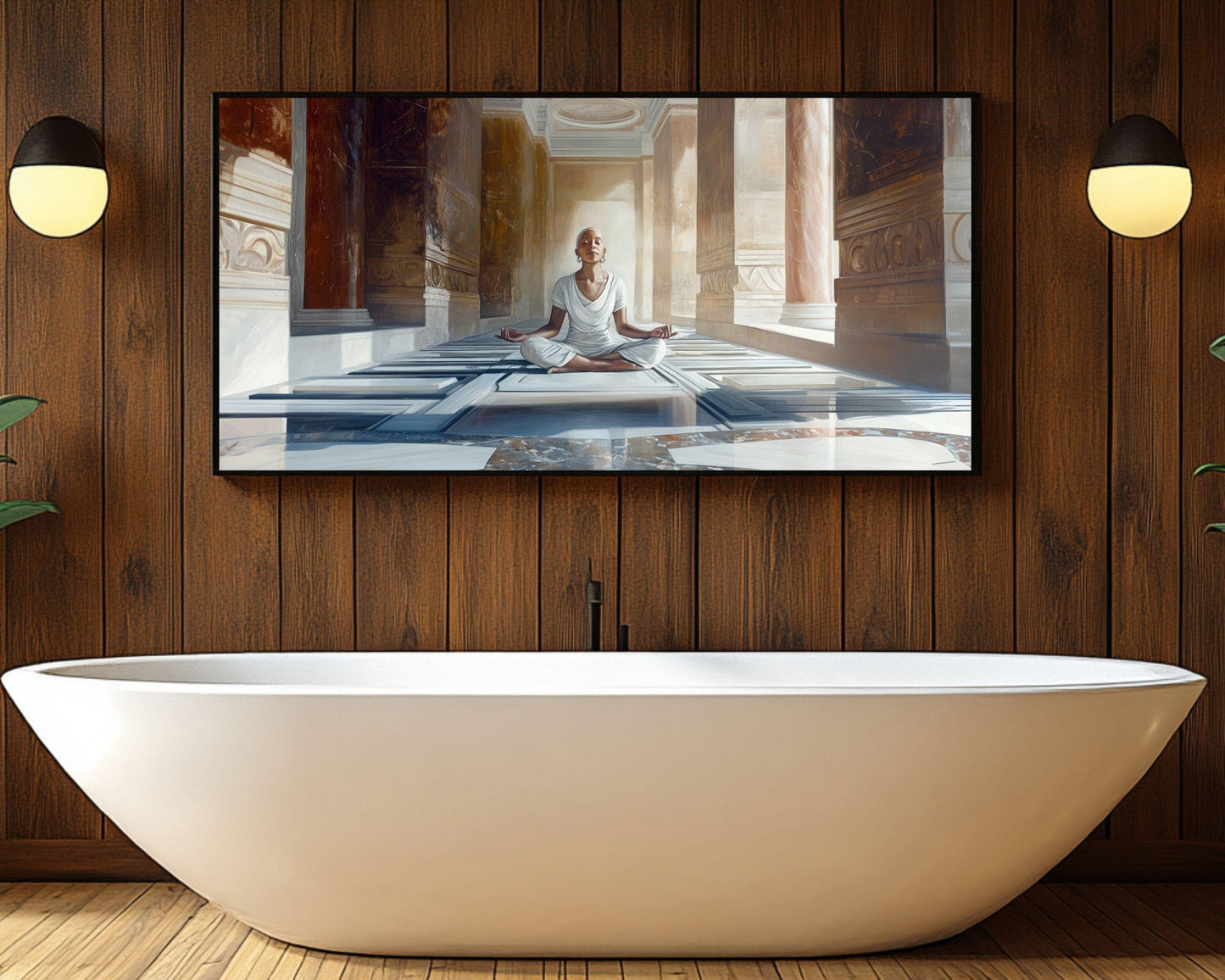 Elegant Black Woman Meditation African American Wall Art