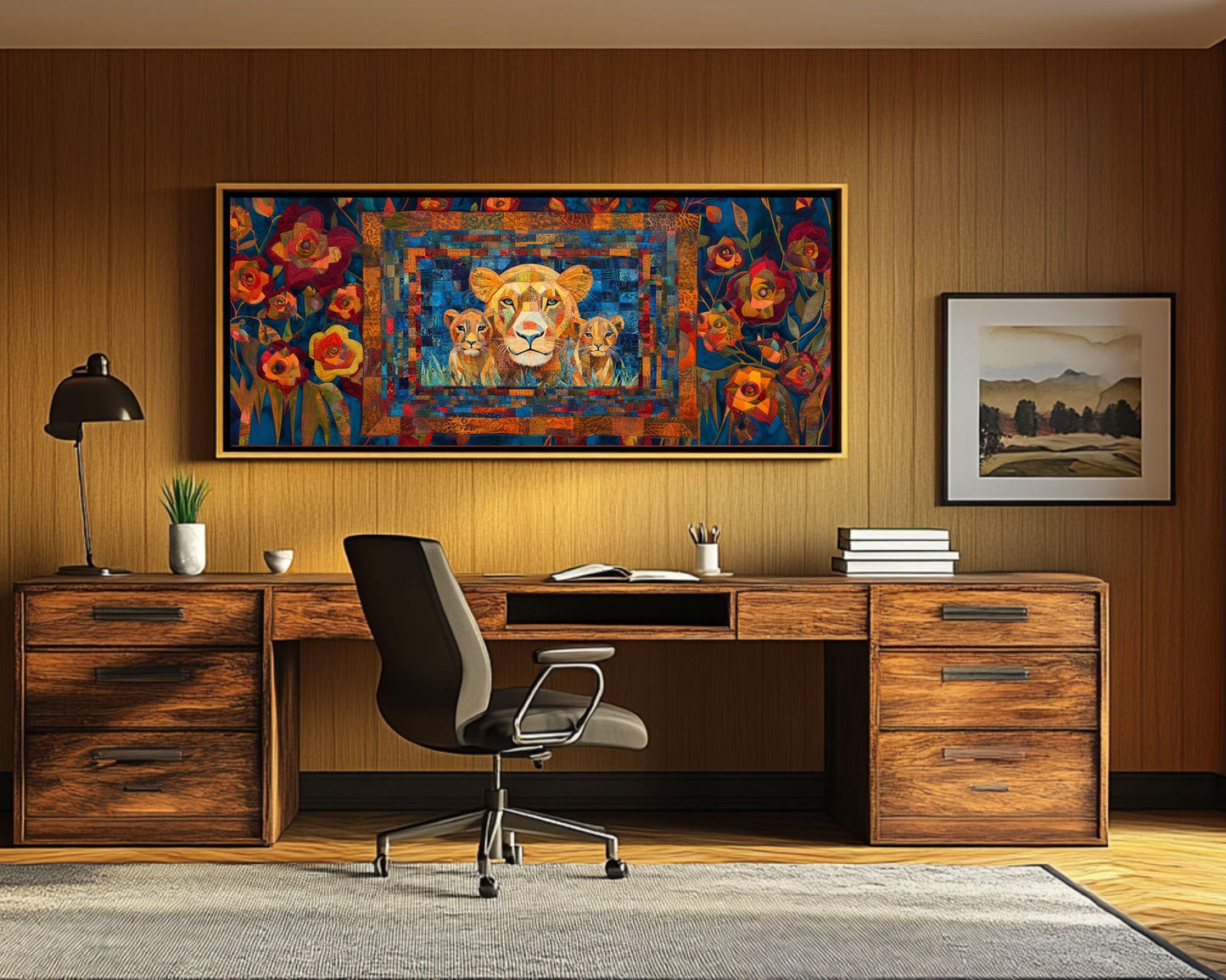 Lion Family Black Art African American Wall Art