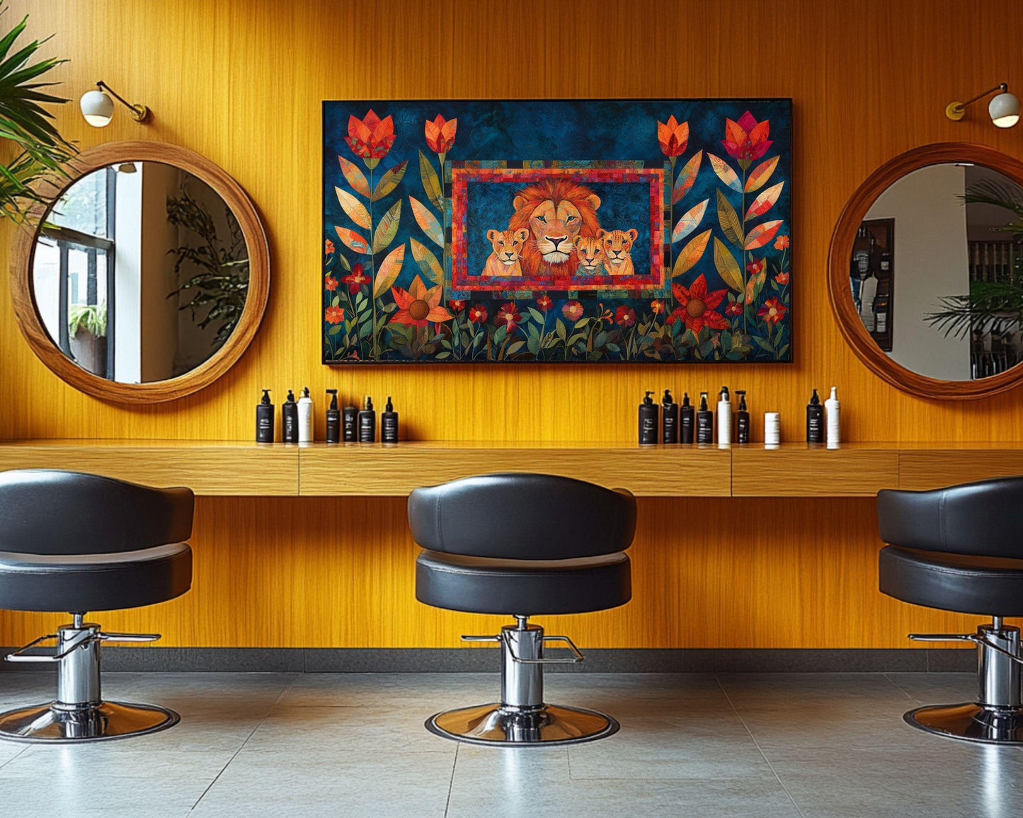 Lion Family Strength African American Wall Art