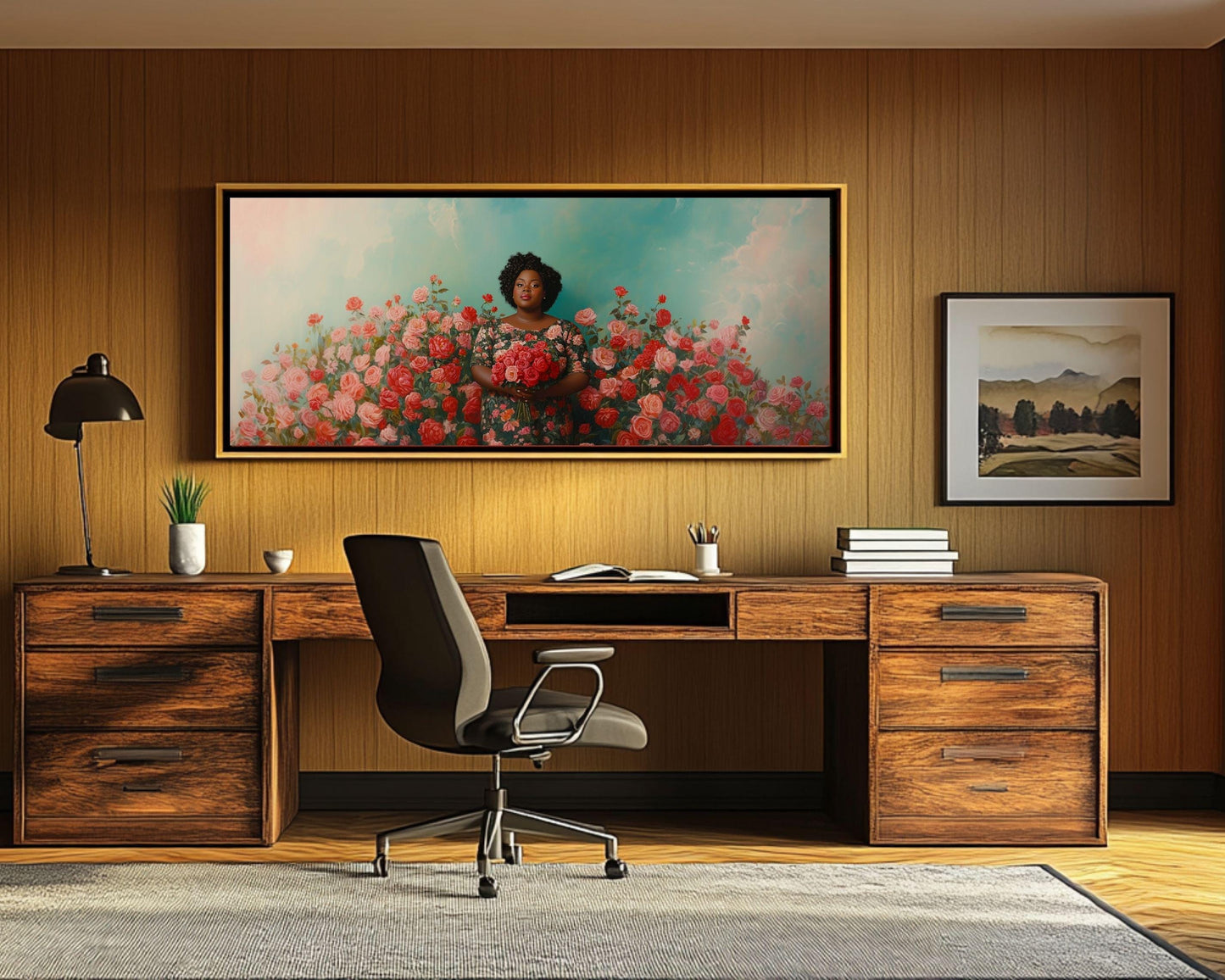 Poised Black Woman African American Wall Art Canvas