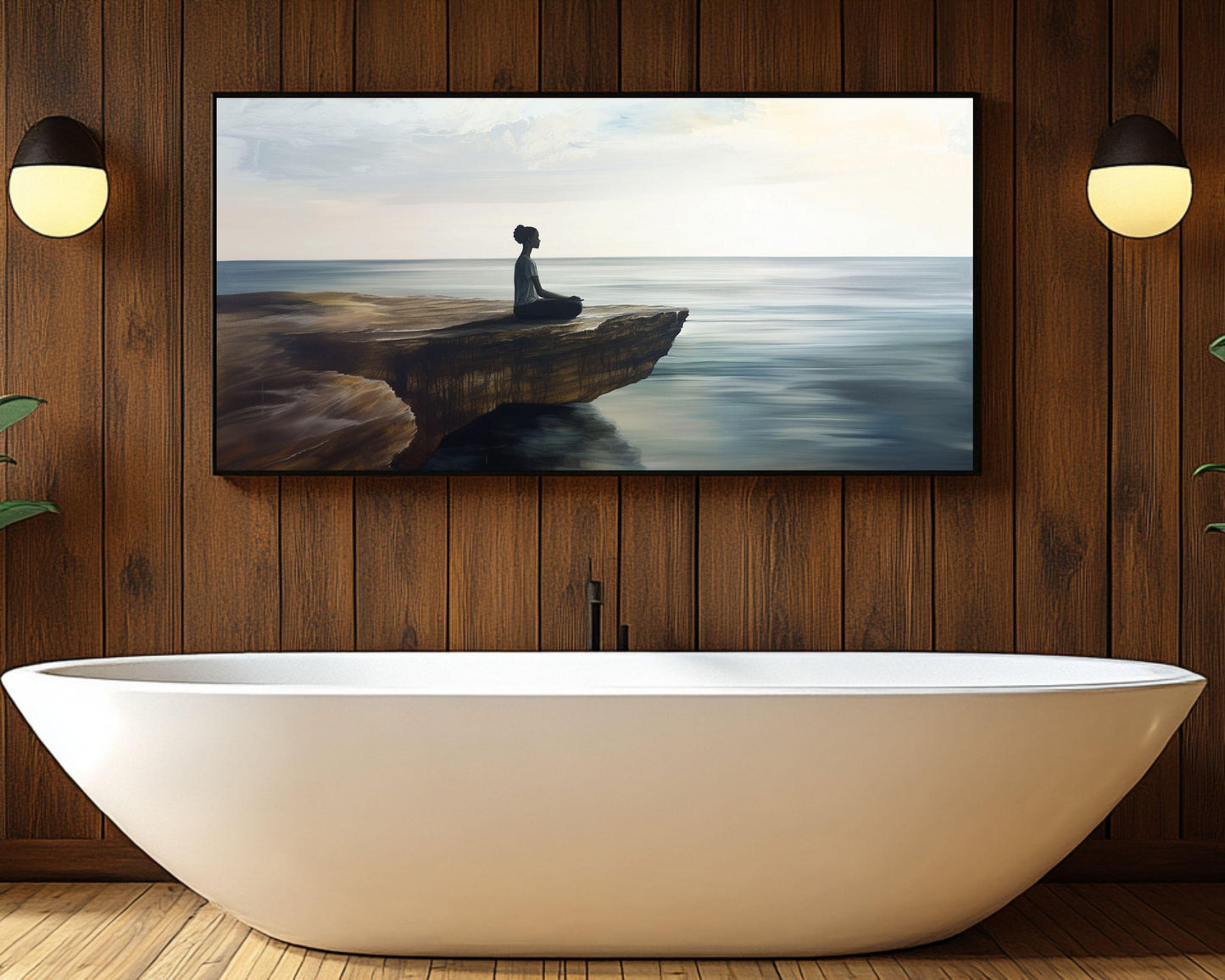 Ocean Meditation Black Woman African American Wall Art