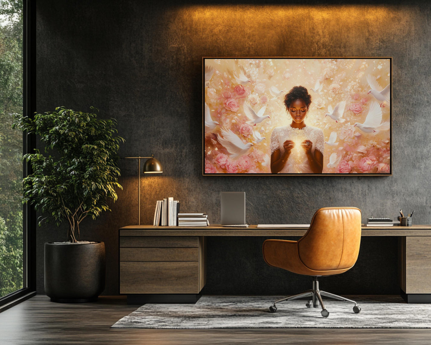 Divine Black Woman Spiritual Canvas Art