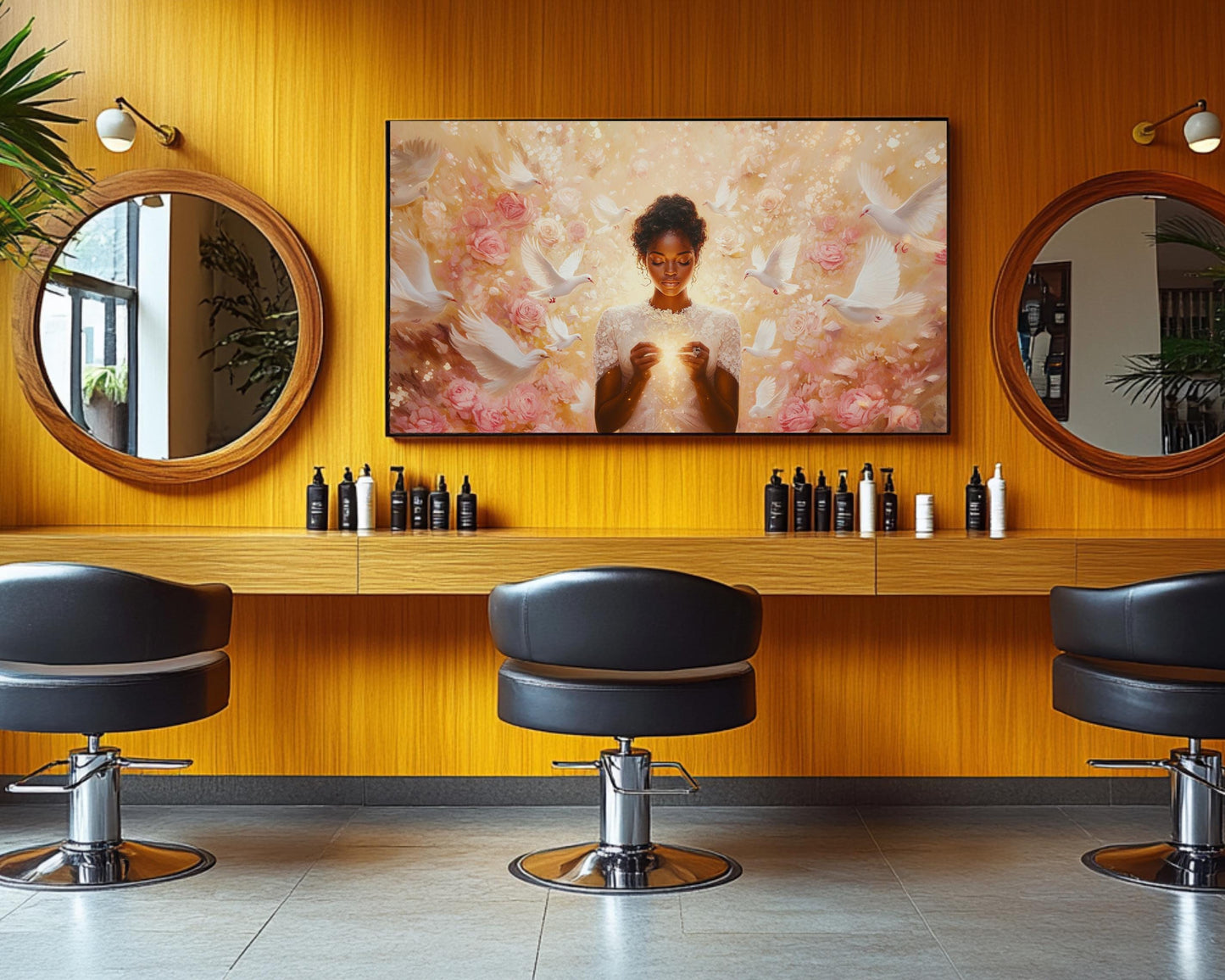 Divine Black Woman Spiritual Canvas Art