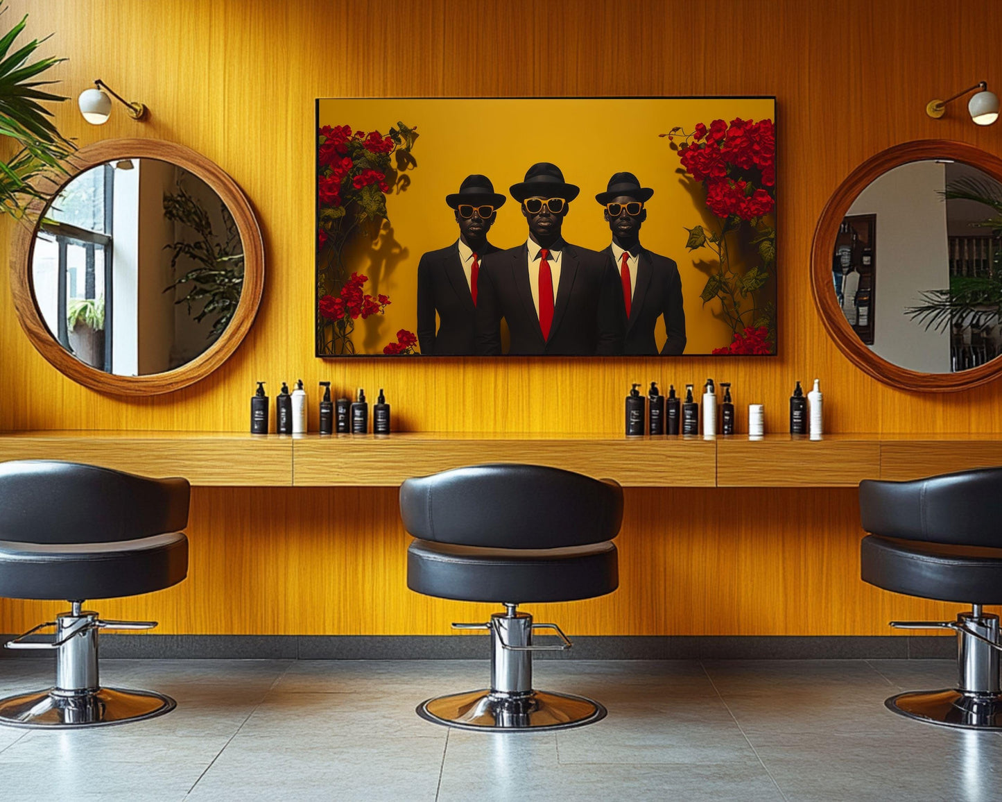 Stylish Black Men African American Wall Art