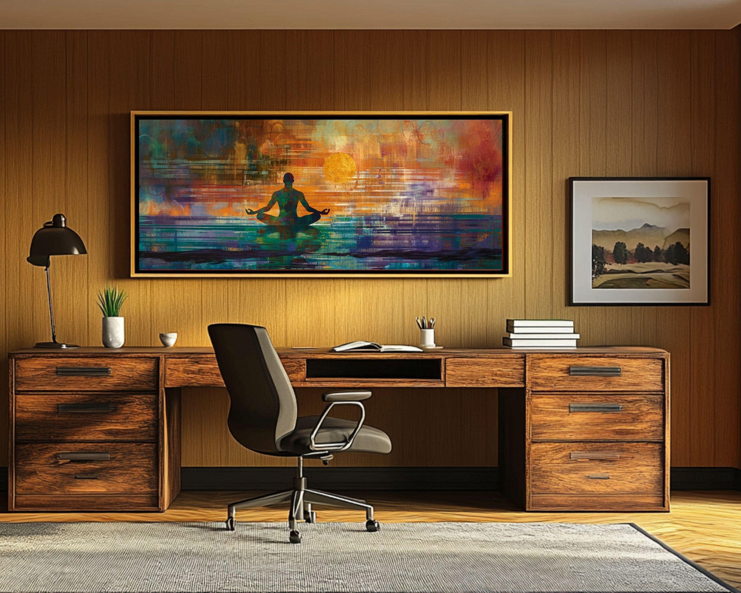 Sunset Meditation African American Wall Art