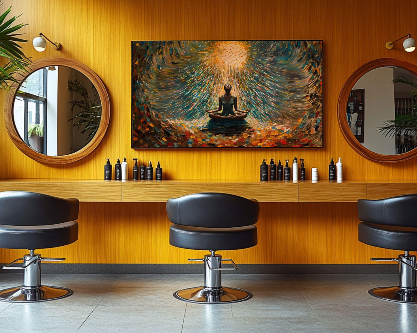 Black Woman Meditation Canvas Art African American Decor