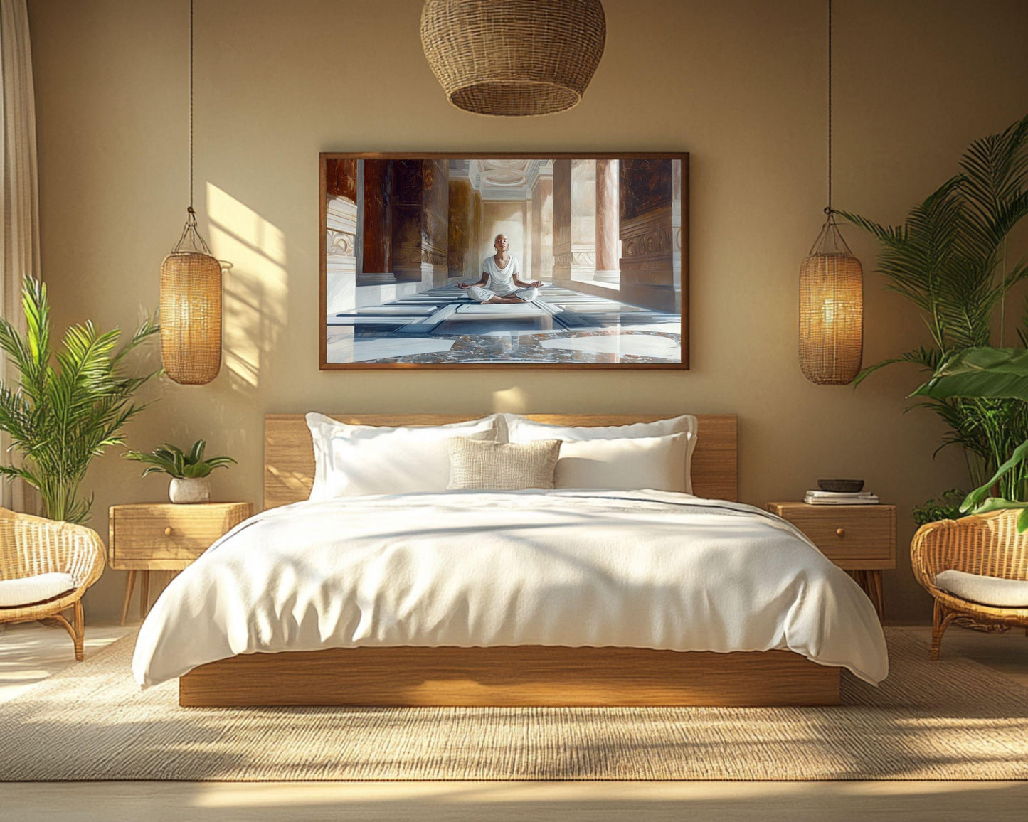 Elegant Black Woman Meditation African American Wall Art