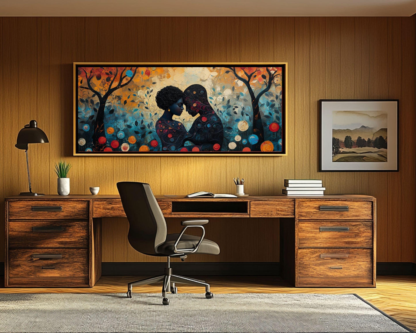 Romantic Growth Black Couple African American Wall Art