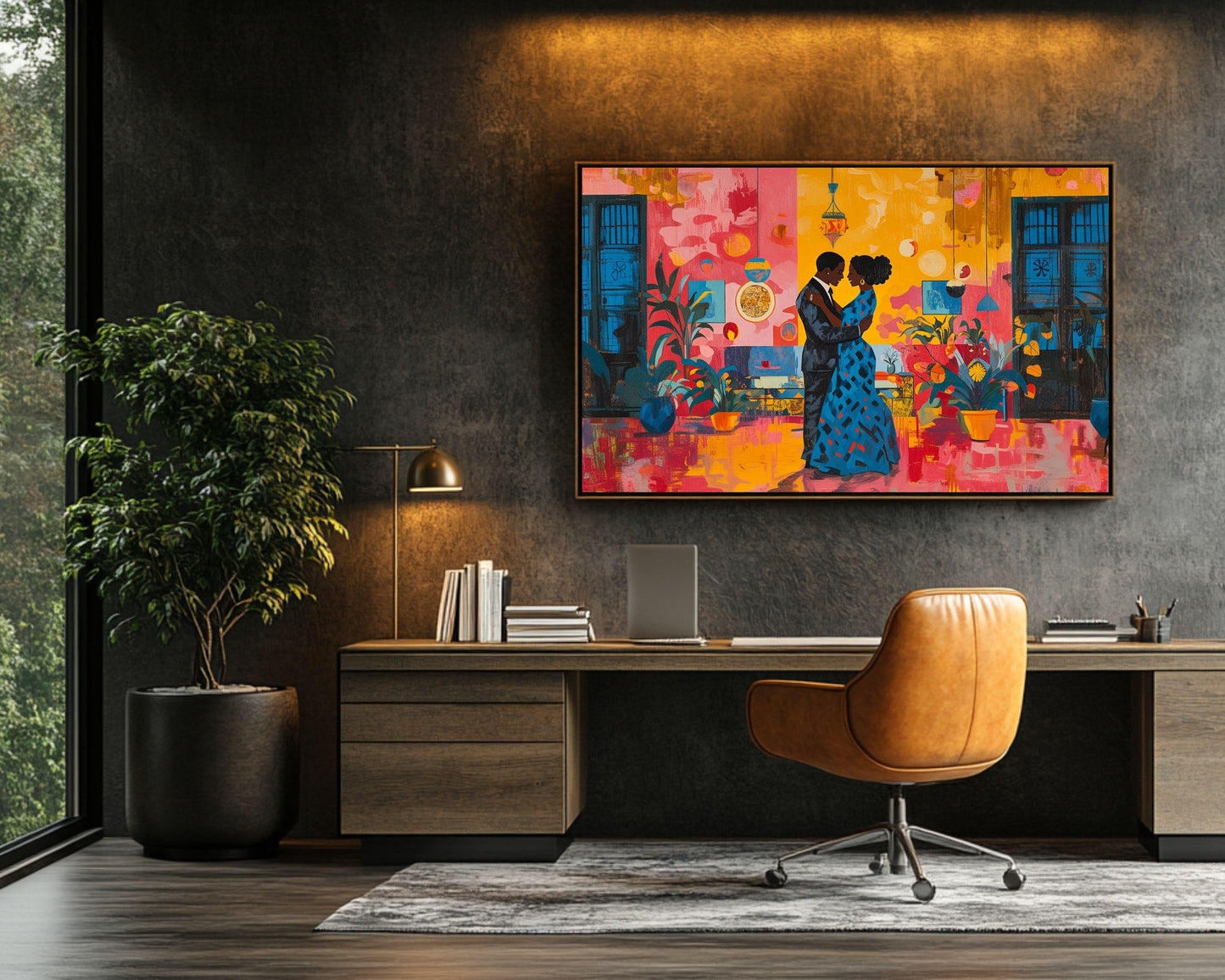 Dancing Black Love Art African American Canvas Print