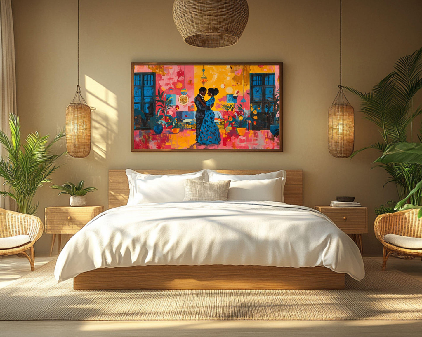 Dancing Black Love Art African American Canvas Print