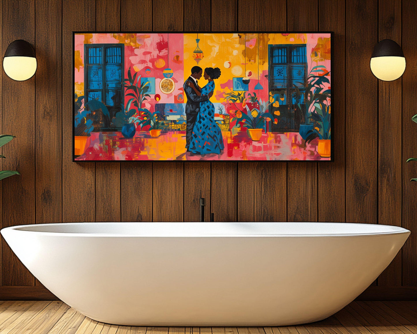 Dancing Black Love Art African American Canvas Print