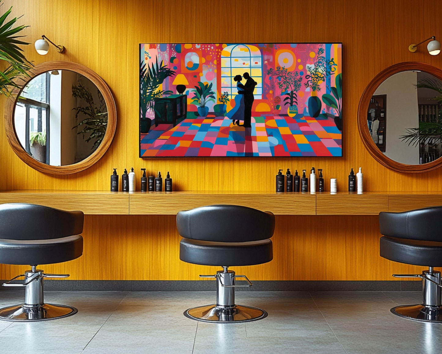 Dancing Black Couple African American Wall Art Canvas