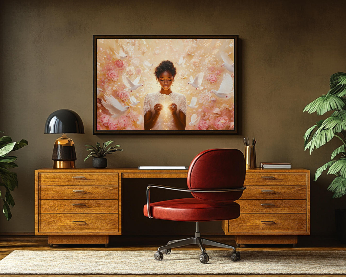 Divine Black Woman Spiritual Canvas Art