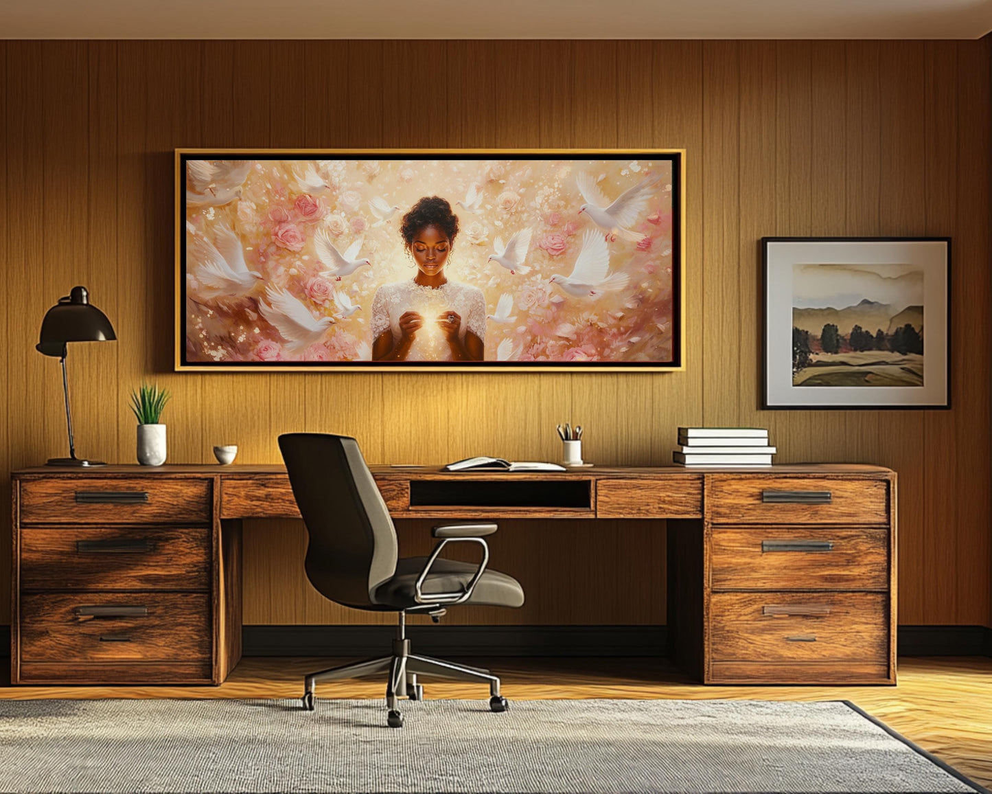 Divine Black Woman Spiritual Canvas Art