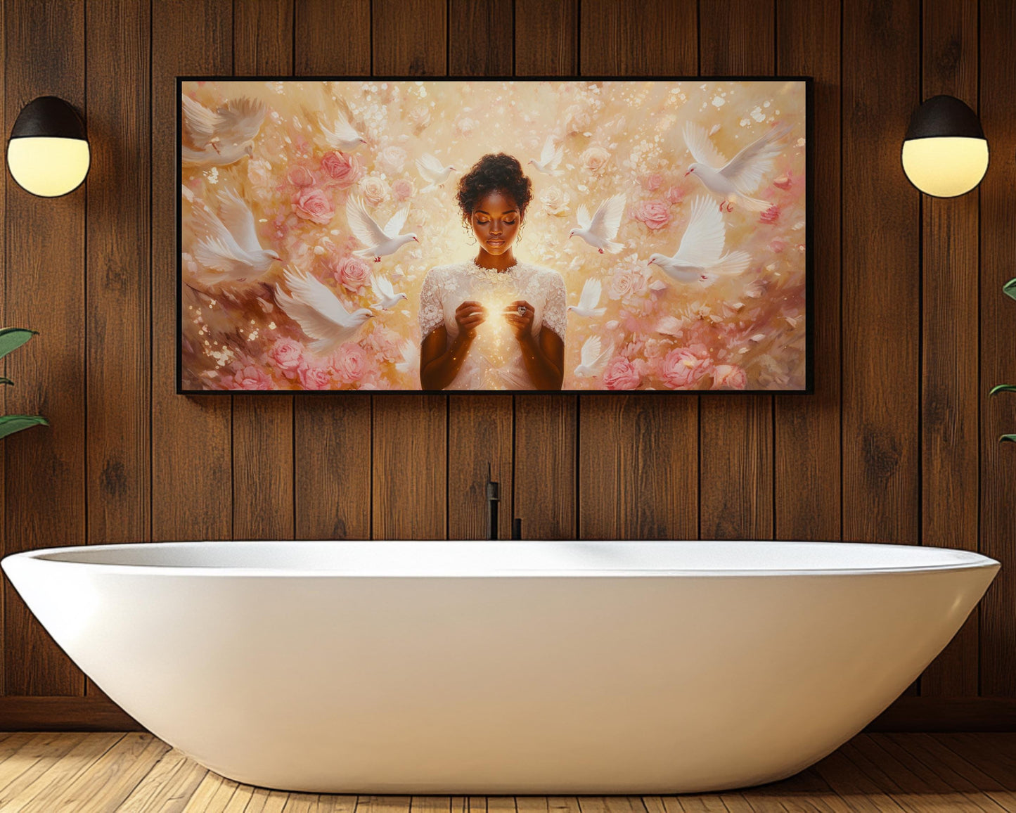 Divine Black Woman Spiritual Canvas Art