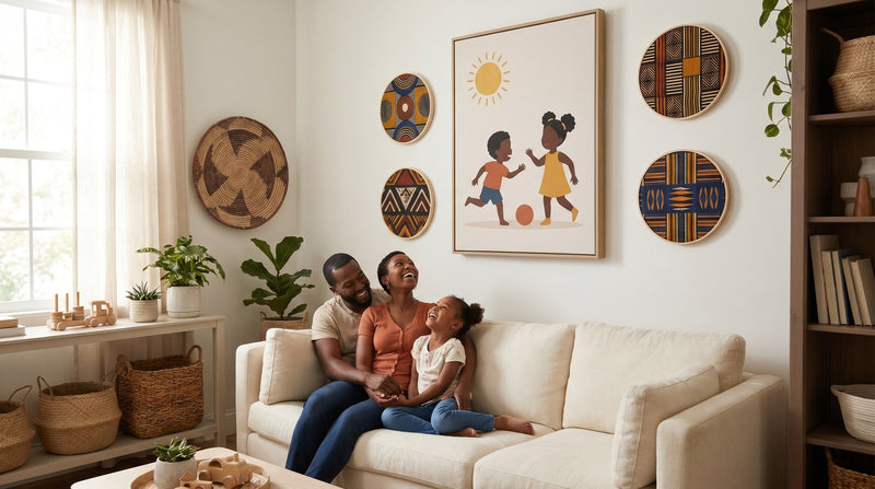 Editorial living room for Black Kids Room Wall Art Ideas with warm natural light and sophisticated contemporary styling.