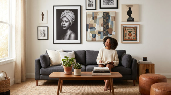 Editorial living room for Black Teen Bedroom Wall Art Ideas with warm natural light and sophisticated contemporary styling.