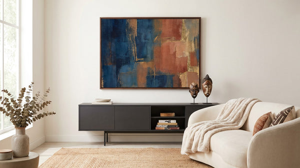 Editorial living room for How to Fill Empty Walls Without Clutter with warm natural light and sophisticated contemporary styling.