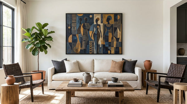 Editorial living room for How to Make a Living Room Feel Finished with warm natural light and sophisticated contemporary styling.
