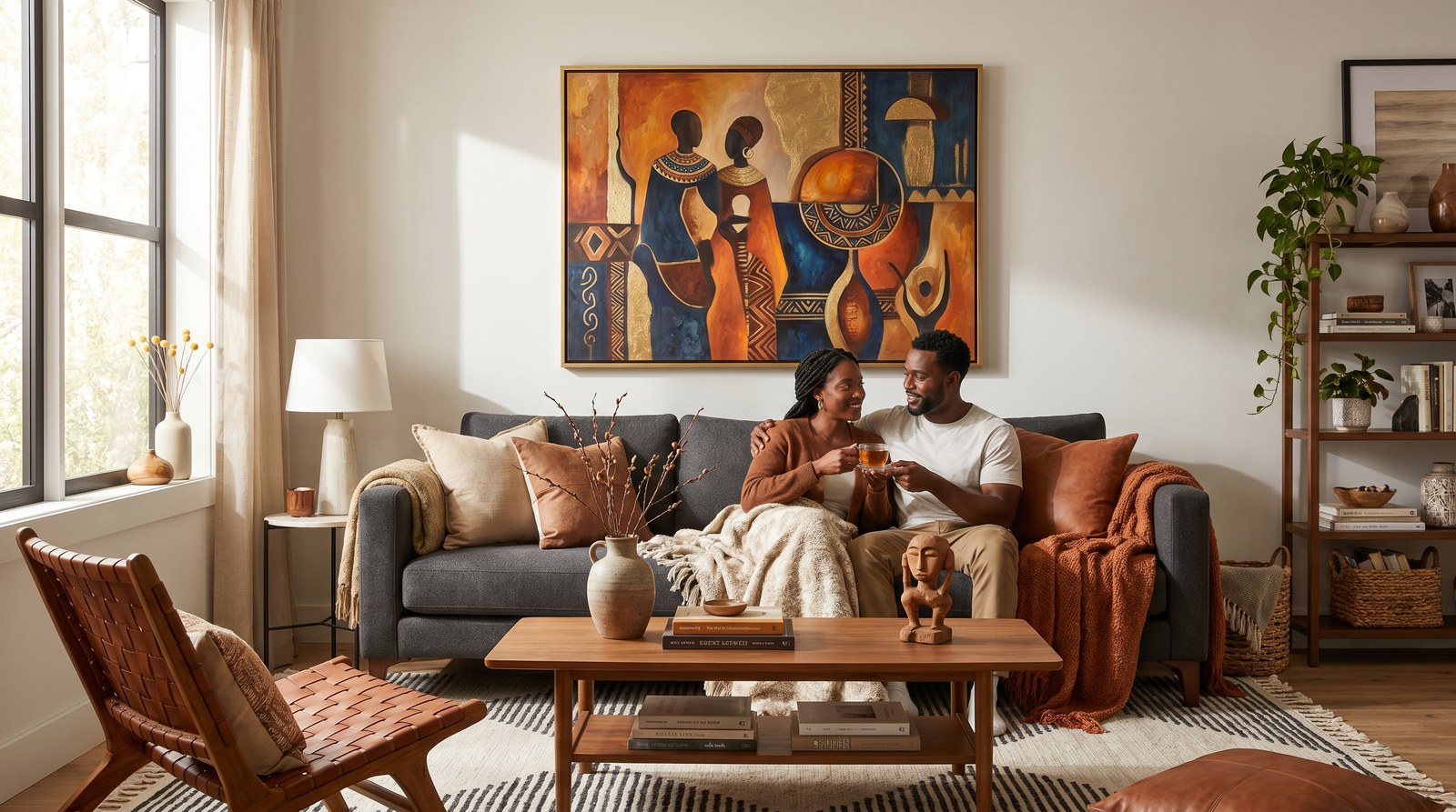 Editorial living room for How to Make Your Living Room Feel Cozy and Personal with warm natural light and sophisticated contemporary styling.