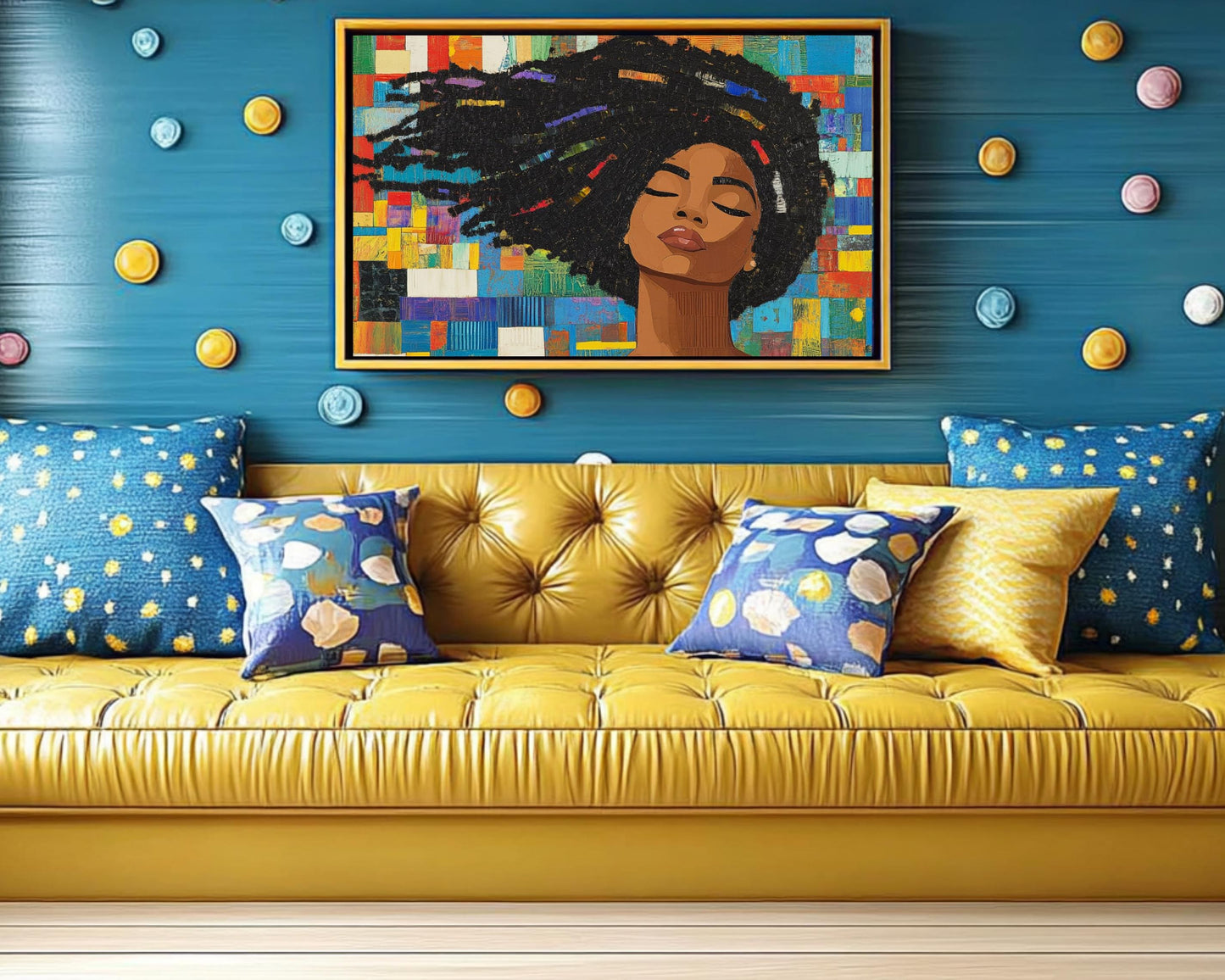 Afro Culture Canvas Print - Natural Beauty Art for Living Room Decor - MoomZee Artwork -