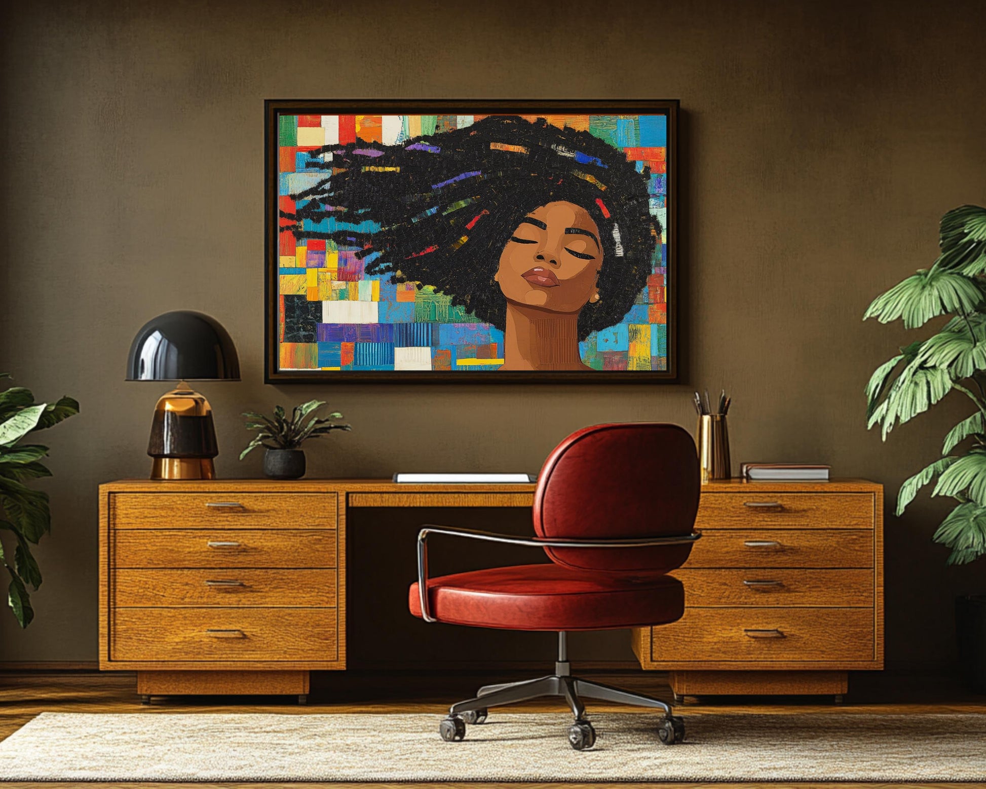 Afro Culture Canvas Print - Natural Beauty Art for Living Room Decor - MoomZee Artwork -