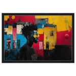 Black Figure Wall Art Featuring Urban Colors And Abstract Texture