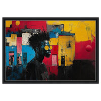 Black Figure Wall Art Featuring Urban Colors And Abstract Texture
