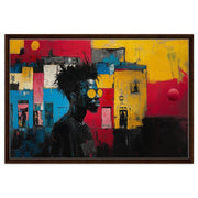 Black Portrait Urban Abstract African American abstract art shown in a home decor setting