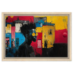 Urban Black Canvas Art Displayed In Modern Living Room