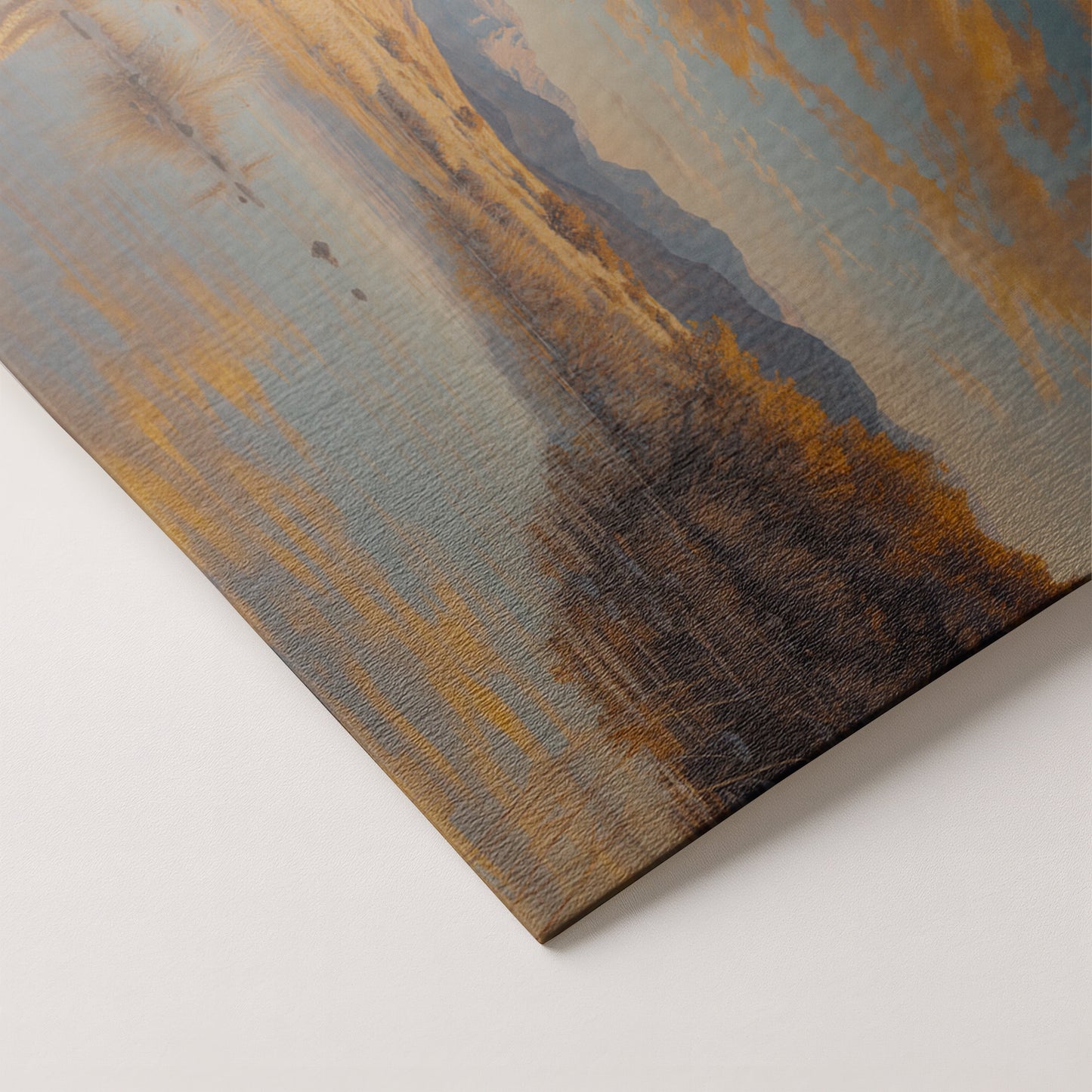 Golden Giraffe Safari Landscape African American canvas print artwork by MoomZee Artwork