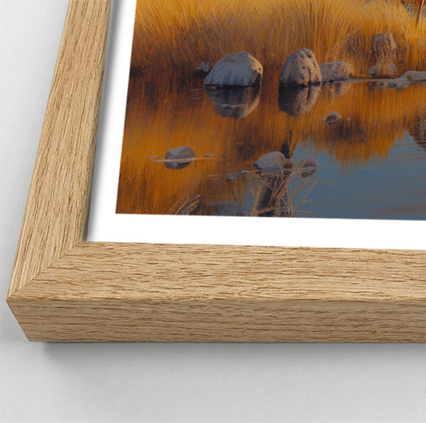 Golden Giraffe Safari Landscape African American canvas print view 75
