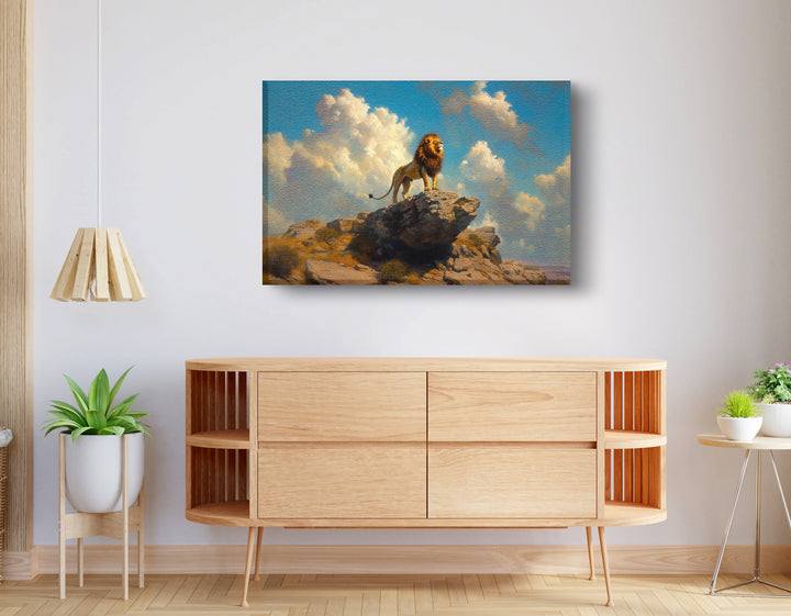Majestic Lion Safari African American Wall Art Print