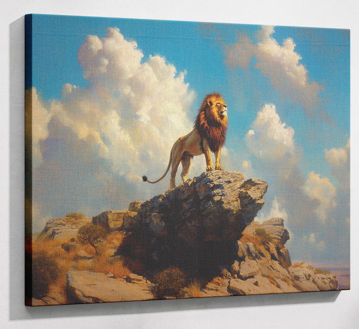Majestic Lion Safari African American canvas print canvas print with visible wall art format