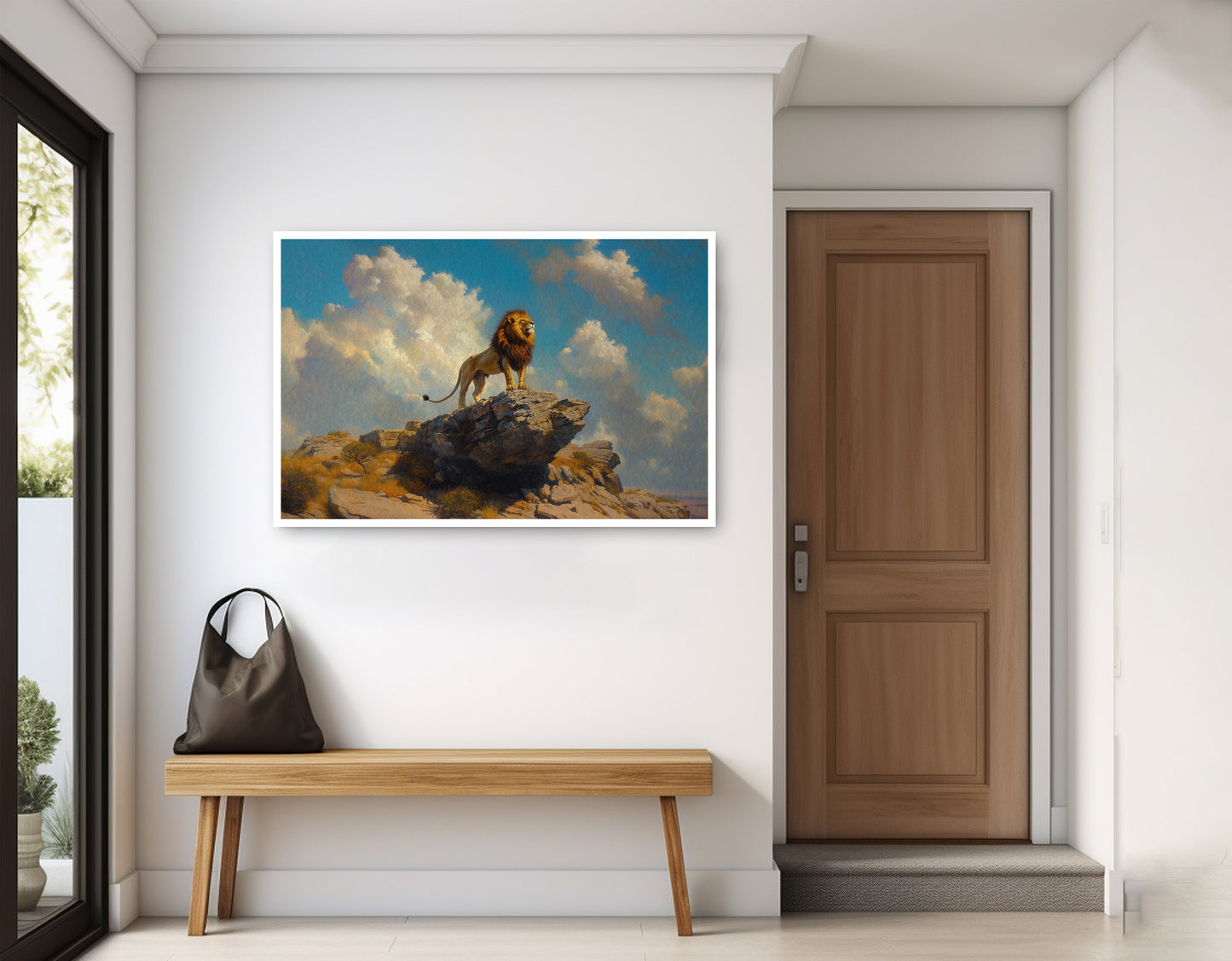 Majestic Lion Safari African American canvas print home decor view