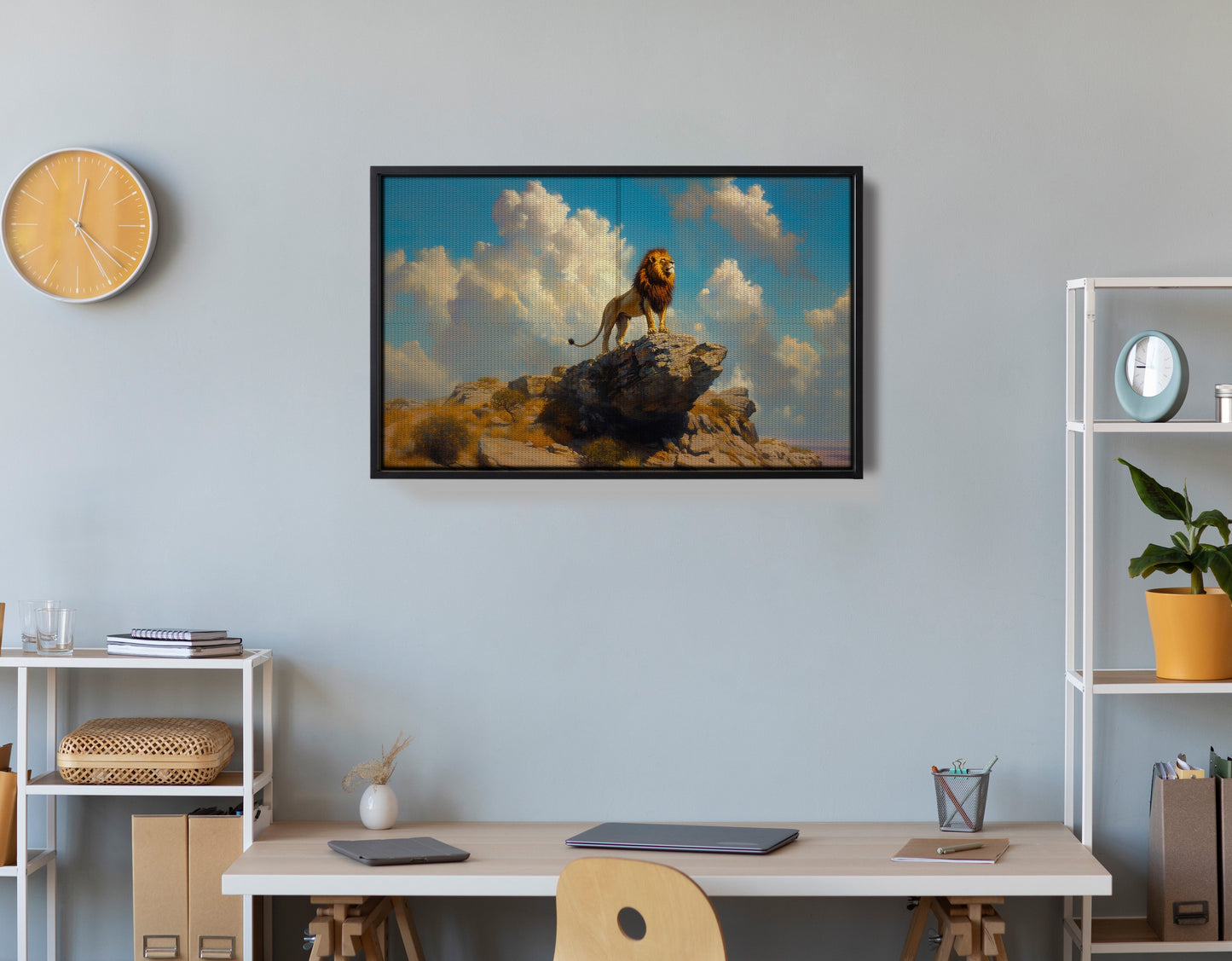 Majestic Lion Safari African American canvas print view 30