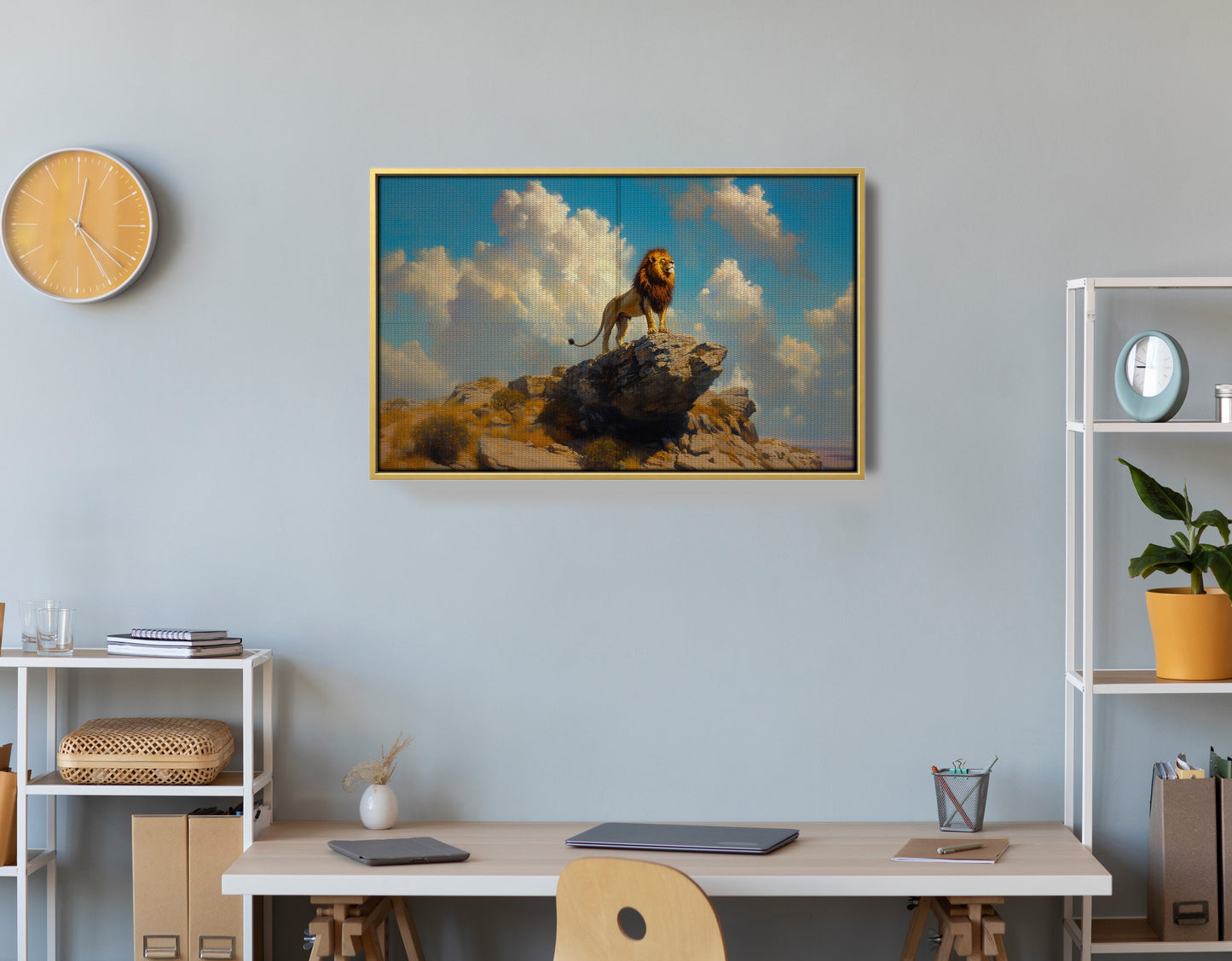 Majestic Lion Safari African American canvas print view 42