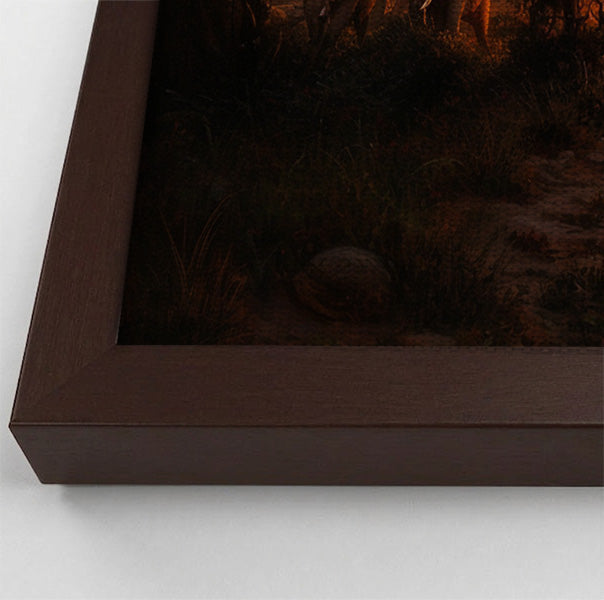 Elephant Sunset Safari Black Black culture wall art view 34
