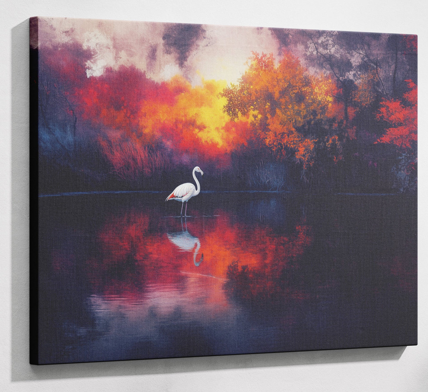 Swan Lake Sunset African American canvas print canvas print with visible wall art format