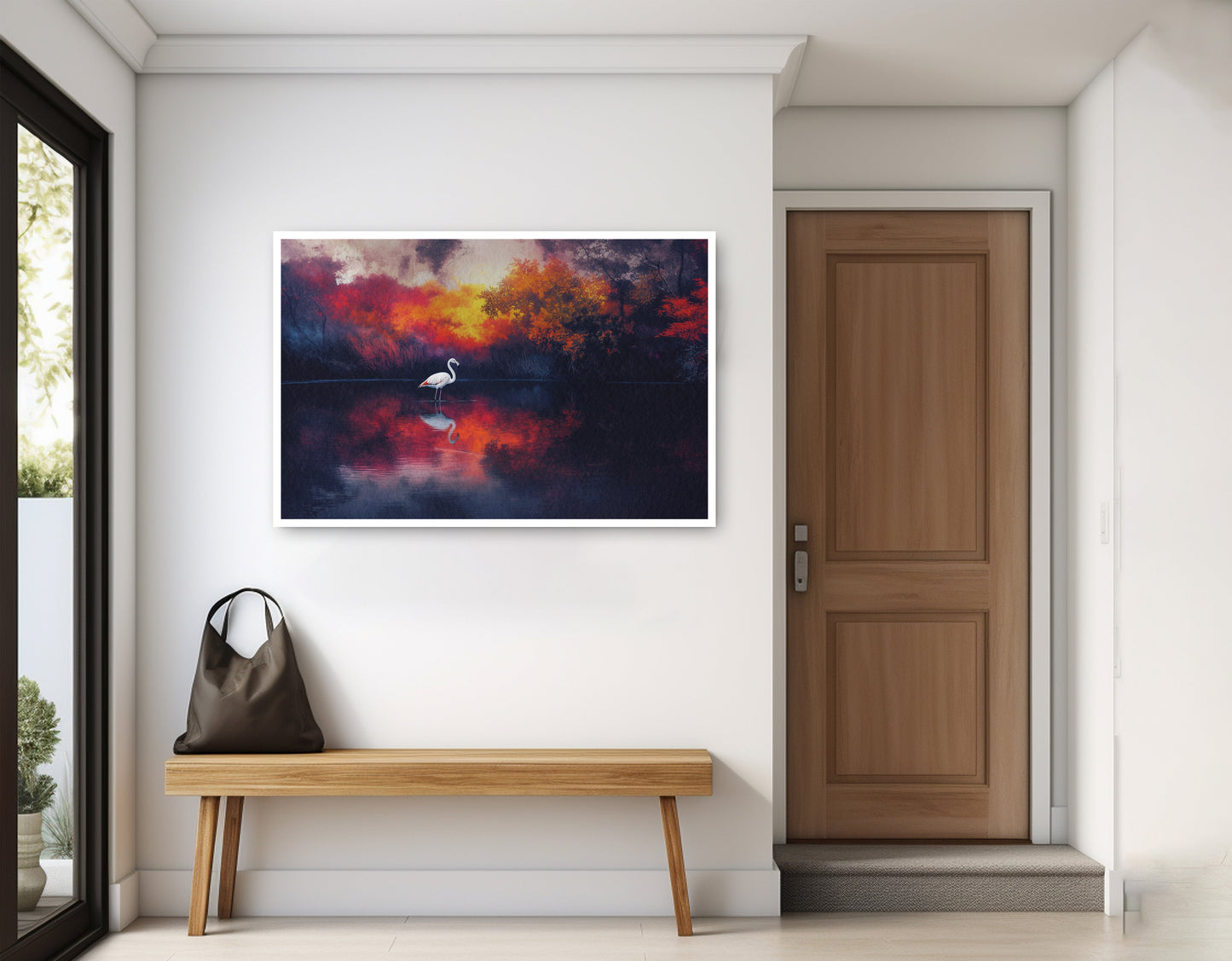 Swan Lake Sunset African American canvas print home decor view