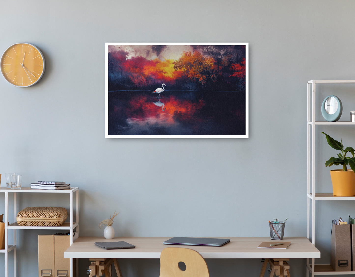 Swan Lake Sunset African American canvas print print view